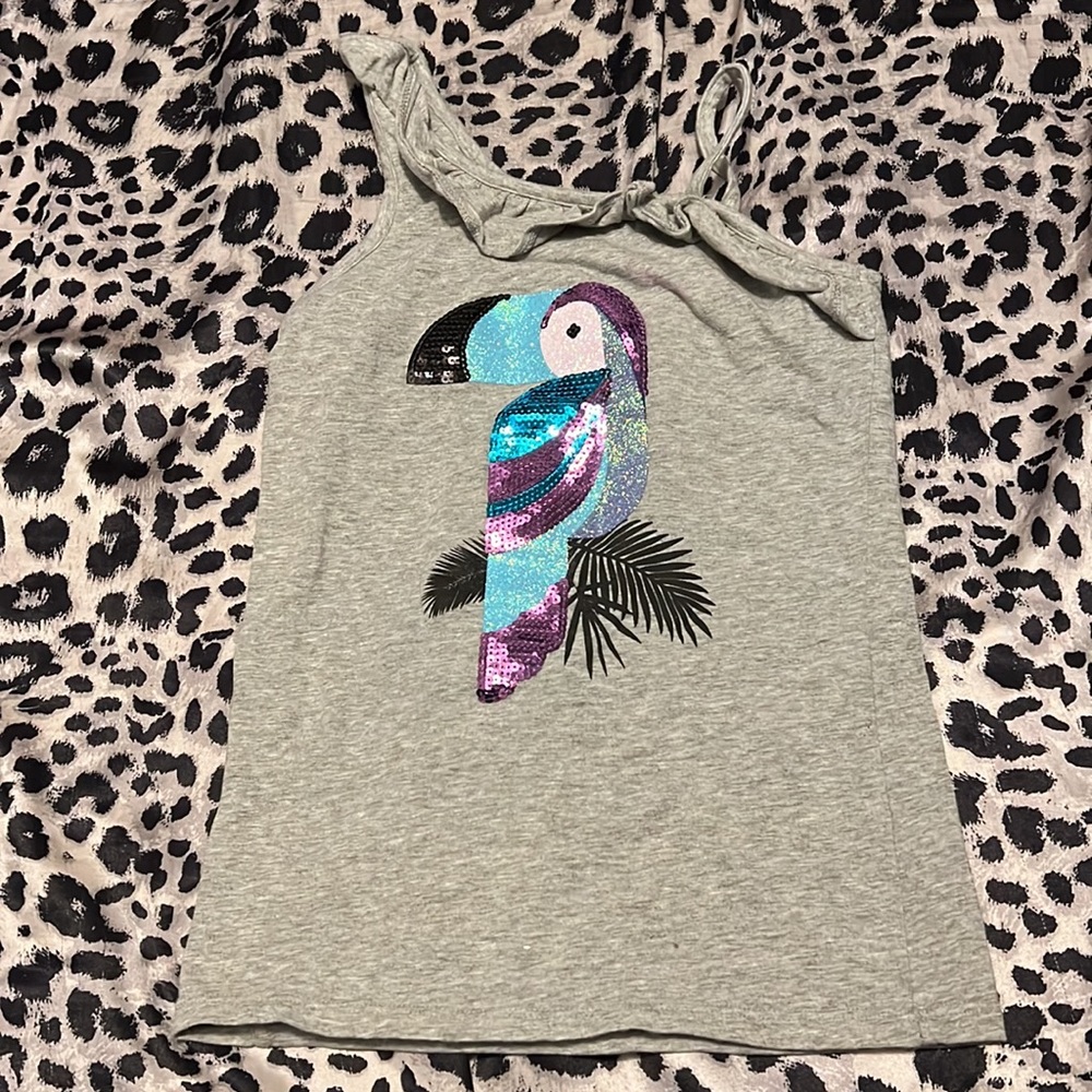 🆑FINAL PRICE‼️ Bundle 1 Justice sequins Tucan tank and 1 Star Ride white - Picture 2 of 4